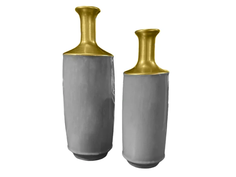 Seramik Babil 2 Li Vazo Set 42x34 Cm